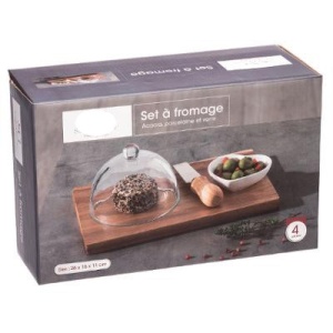 Set pentru servire branzeturi, 4 piese, cu suport din lemn de salcam, Secret de Gourmet - Img 2