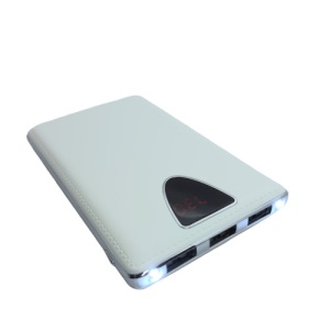 Baterie externa Escalate, Aspect piele, Display Lcd, Universala, 3xUSB, 10.000 mAh, G1 - Img 6