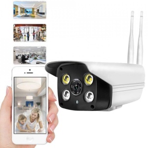 Camera supraveghere exterioara, IP WIFI, tip bullet, audio bidirectionala, 2+2 leduri cu lumina calda si rece, 1920*1080P, 2 MP, Escalate G2 - Img 2