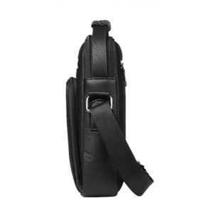 Geanta de umar sau de mana business casual, impermeabila, din piele ecologica, WEIXIER, 26x21x7 cm, Neagra - Img 4