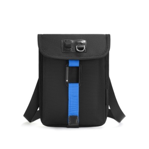 Geanta sport casual de umar sau de piept, TIGERNU, 19.5x3x15 cm, Neagra cu albastru - Img 2