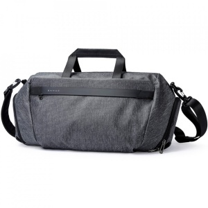 Geanta sport unisex pentru calatorii, impermeabila, cu buzunar pentru incaltaminte, Bange, 46x17x26 cm, Gri - Img 2