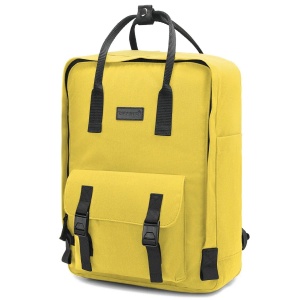 Rucsac fete 14" pentru liceu sau facultate, ultrausor, impermeabil, Tigernu, 27x13x38 cm, Galben