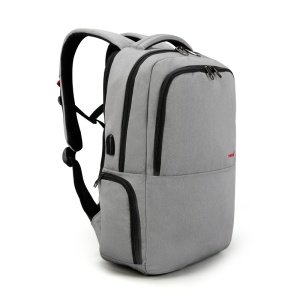 Rucsac laptop 15.6" business casual, impermeabil, cu port USB, Tigernu, 30x16x47 cm, Gri
