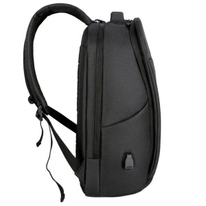 Rucsac laptop 15.6" casual, impermeabil, cu port incarcare USB, GETICS, 33x17x45 cm, Negru - Img 6