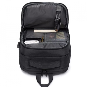 Rucsac laptop 15.6", multifunctional, impermeabil, cu port de incarcare USB, BANGE, 45x32x15 cm, Negru - Img 4