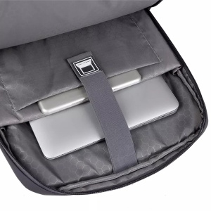 Rucsac laptop 15.6" pentru calatorii, impermeabil, cu port de incarcare USB, GETICS, 45x30x15 cm, Negru - Img 5