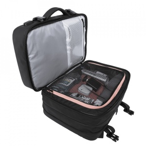 Rucsac laptop 15.6", pentru calatorii, impermeabil, expandabil pana la 45 L, cu port de incarcare USB, BANGE, 52x34x27 cm, Negru - Img 2