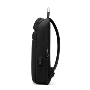 Rucsac laptop 15.6", smart business, compact, impermeabil, cu port de incarcare USB, GETICS, 32x11x47 cm, Negru - Img 7