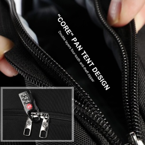 Rucsac laptop 15.6" smart casual, impermeabil, cu port USB si buzunar antifurt, Tigernu, 43x30x15 cm, Negru - Img 6