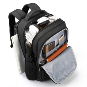 Rucsac laptop 15.6" smart casual, impermeabil, cu port USB, Tigernu, 45x31x18 cm, Negru - Img 4