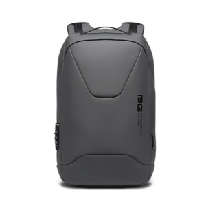 Rucsac laptop 15.6", smart, impermeabil cu sistem antifurt, port de incarcare USB, BANGE, 30x15x46 cm, Gri - Img 2
