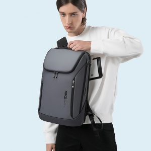 Rucsac laptop 15.6", smart, impermeabil, port de incarcare USB, BANGE, 29x17x47 cm, Gri - Img 4