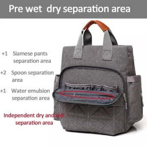 Rucsac pentru mamici, multifunctional, cu accesorii, impermeabil, Insular, Roz - Img 3