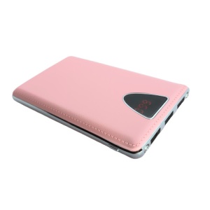 Baterie externa Escalate, Aspect piele, Display Lcd, Universala, 3xUSB, 10.000 mAh, G1 - Img 7