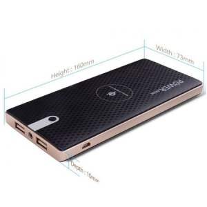 Baterie externa, Escalate, Slim, 2XUSB, Qi Wireless Charger, Universal, 8.000 mAh, G1 - Img 4