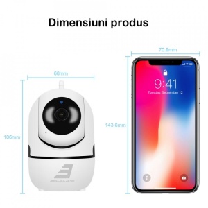 Camera supraveghere cu inteligenta artificiala IPCTV WIFI, Escalate,comunicare bidirectionala, night vision fullHD 1920*1080P 2 MP G2 - Img 3