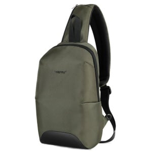 Geanta de mana, de umar sau de piept, smart casual, impermeabila, Tigernu, 21x11x31 cm, Verde - Img 1