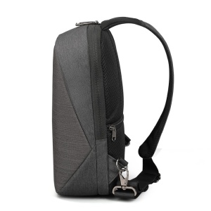 Geanta de umar sau de piept, smart casual, impermeabila, cu orificiu pentru cablu audio sau USB, Tigernu, 32x20x11 cm, Gri inchis - Img 4