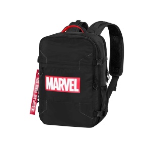 Rucsac cu licenta oficiala, pentru calatorii cu avionul, impemeabil, 20 L, 25x20x40 cm, Marvel, Negru