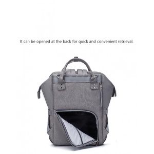 Rucsac impermeabil multifunctional pentru mamici, interfata USB, LEQUEEN, Gri inchis - Img 3