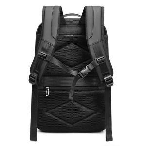 Rucsac laptop 15.6", business casual, cu cifru antifurt si port de incarcare USB, GETICS, 30x16x47 cm, Negru - Img 6
