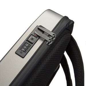 Rucsac laptop 15.6" business cu carcasa rigida din material impermeabil EVA, sistem antifurt, port de incarcare USB, BANGE, 30x8x45 cm, Auriu - Img 6