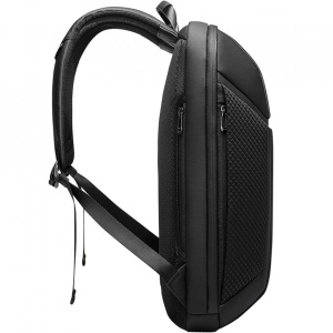 Rucsac laptop 15.6", casual business, impermeabil, cu aspect futurist 3D carbon, BANGE, 47.5x30x12 cm, Negru - Img 6
