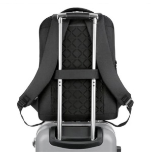 Rucsac laptop 15.6" casual, impermeabil, cu port incarcare USB, GETICS, 33x17x45 cm, Negru - Img 7