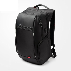 Rucsac laptop 15.6", cu port de incarcare USB si compartiment antisoc, Kingsons, 46x31x19 cm, Negru