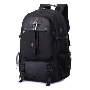 Rucsac laptop 15.6", impermeabil, expandabil, pentru excursii, cu compartiment pentru incaltaminte, GETICS, 40x23/31x63 cm, Negru
