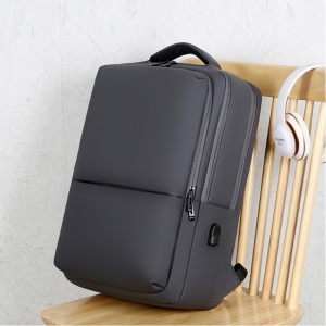 Rucsac laptop 15.6" pentru calatorii, impermeabil, cu port de incarcare USB, GETICS, 45x30x15 cm, Negru - Img 6