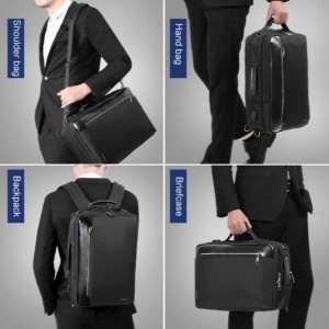 Rucsac laptop 15.6" smart business, convertibil, cu port de incarcare USB, Tigernu, 29x13x43 cm, Negru - Img 8