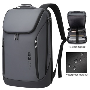 Rucsac laptop 15.6", smart, impermeabil, port de incarcare USB, BANGE, 29x17x47 cm, Gri - Img 5