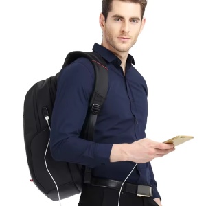 Rucsac laptop 17", cu port de incarcare USB si compartiment antisoc, Kingsons, 37x22x50 cm, Negru - Img 8