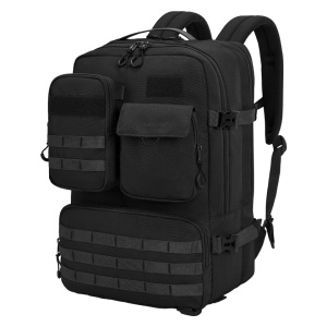 Rucsac pentru calatorii versatil de 28 L, impermeabil, compartiment pentru laptop 17.3", Tigernu, 34x22x49 cm, Negru