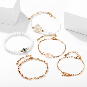 Set 5 bratari elegante reglabile tip Bohemian cu floare de lotus - Img 6