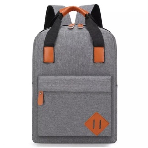 Set rucsac 15" casual minimalist, geanta de umar si portofel pentru adolescenti, GETICS, Gri - Img 3