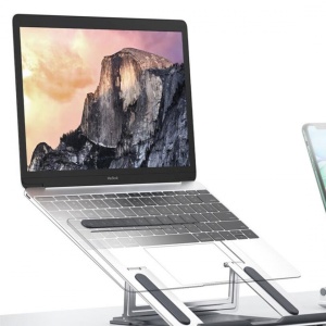 Suport ergonomic laptop, usor, 4 trepte inaltime, marime universala, Escalate, Argintiu