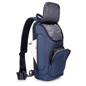 Geanta crossbody, de umar sau de mana, unisex, impermeabila, Bange, 34x17.5x11 cm, Albastra - Img 2