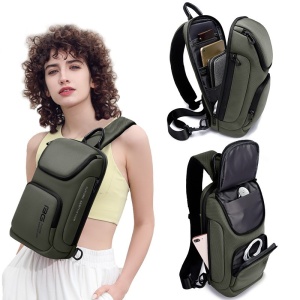 Geanta crossbody, de umar sau de mana, unisex, impermeabila, Bange, 34x17.5x11 cm, Verde - Img 5