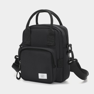 Geanta de umar, de piept sau de mana, sport casual, impermeabila, Tigernu, 16.5x7x20 cm, Neagra - Img 2