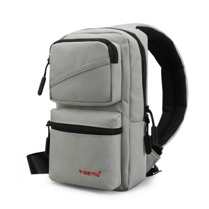 Geanta de umar sau de piept, casual, impermeabila, Tigernu, 32x19x10 cm, Gri