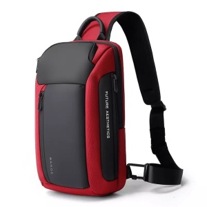 Rucsac crossbody, de umar sau de mana, unisex, impermeabil, Bange, 36x20.5x10.5 cm, Rosu
