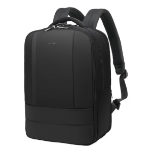 Rucsac laptop 14" smart business, impermeabil, cu orificiu pentru cabluri audio, Tigernu, 42x29x16 cm, Negru
