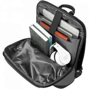 Rucsac laptop 15.6" business, impermeabil cu design plic, Bange, 30.5x18x46 cm, Negru/Gri - Img 3
