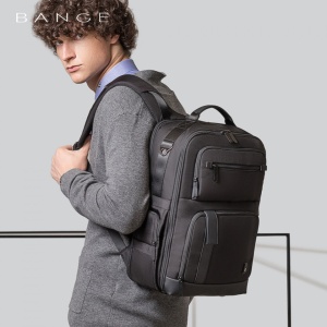 Rucsac laptop 15.6", business, pentru calatorii, impermeabil, BANGE, 45x33x18 cm, Negru - Img 8