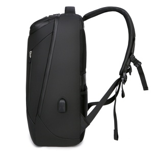 Rucsac laptop 15.6", impermeabil, cu port de incarcare USB, GETICS, 47x32x16 cm, Negru - Img 5