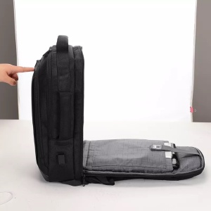 Rucsac laptop 15.6", smart business, impermeabil, cu port de incarcare USB si jack audio, GETICS, 43x30x16 cm, Negru - Img 5