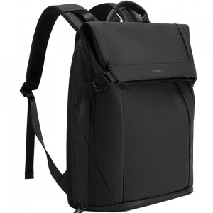 Rucsac laptop 15.6", smart casual, design pelerin unisex, impermeabil, BANGE, 44x30x17 cm, Negru - Img 2
